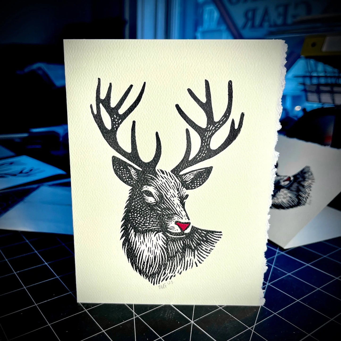 Guide My Slay Tonight Holiday Card | LINOCUT CARD Queero Gear