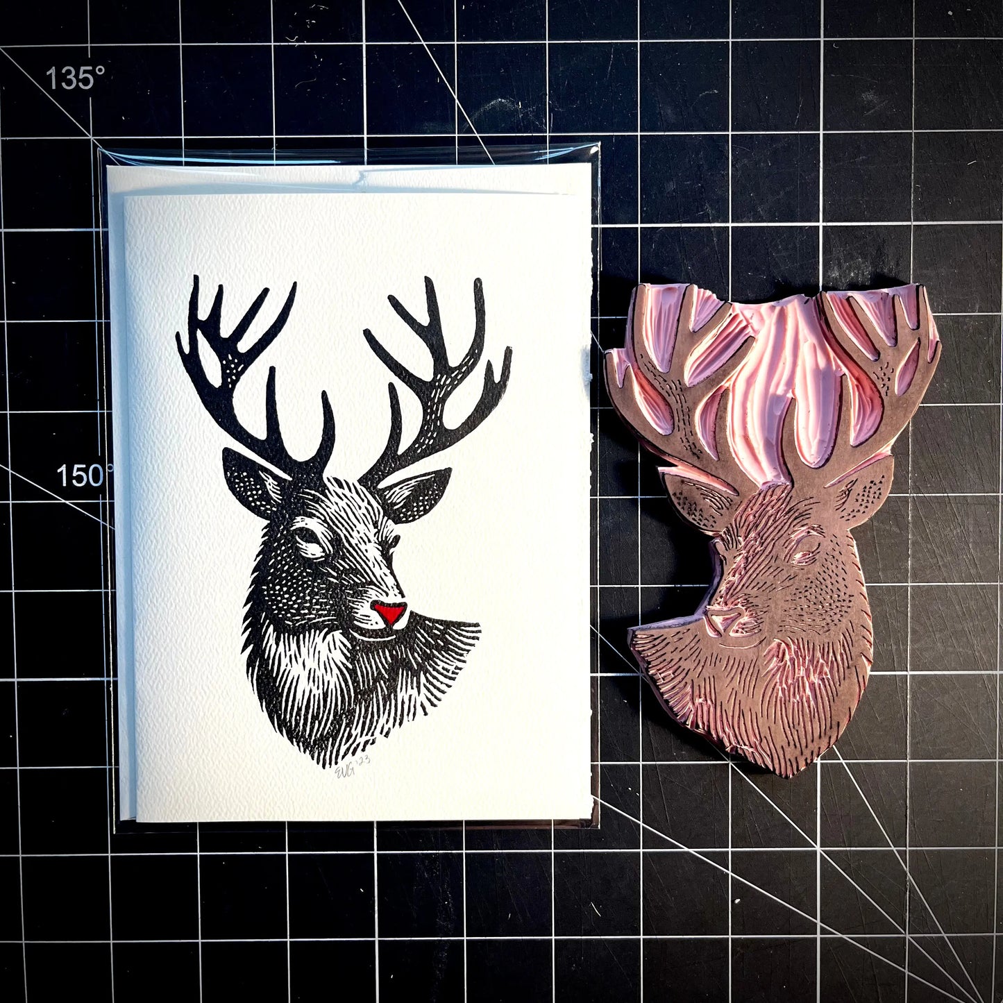 Guide My Slay Tonight Holiday Card | LINOCUT CARD Queero Gear