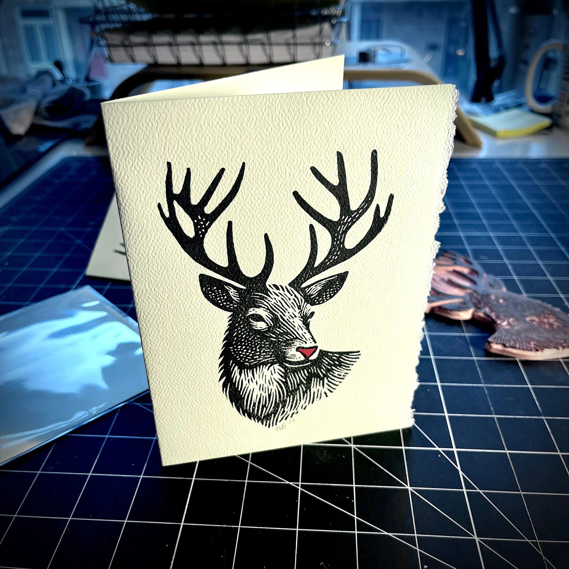 Guide My Slay Tonight Holiday Card | LINOCUT CARD Queero Gear