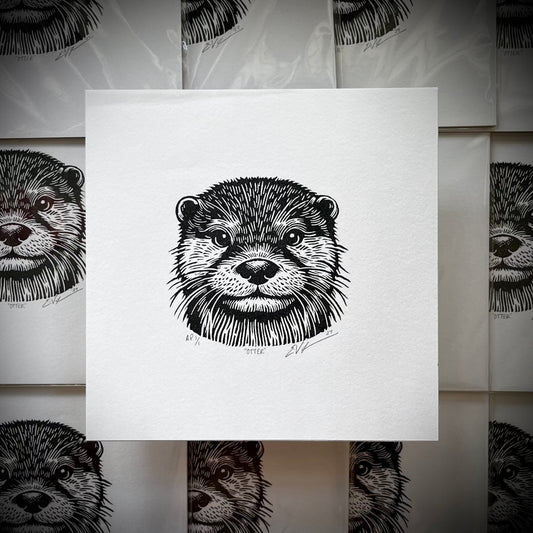 Otter LINOCUT PRINT | Limited Edition Queero Gear
