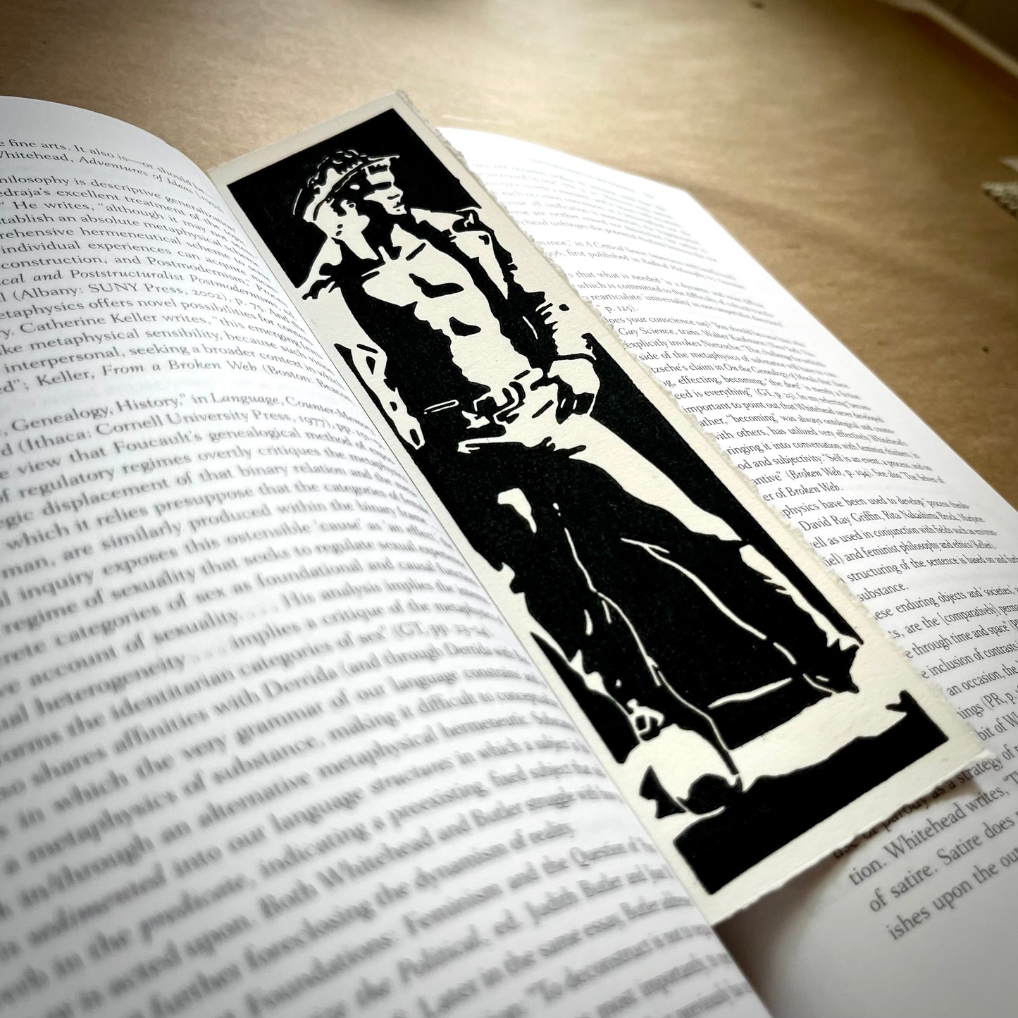 "Leather David" Bookmark | LINOCUT PRINT Queero Gear