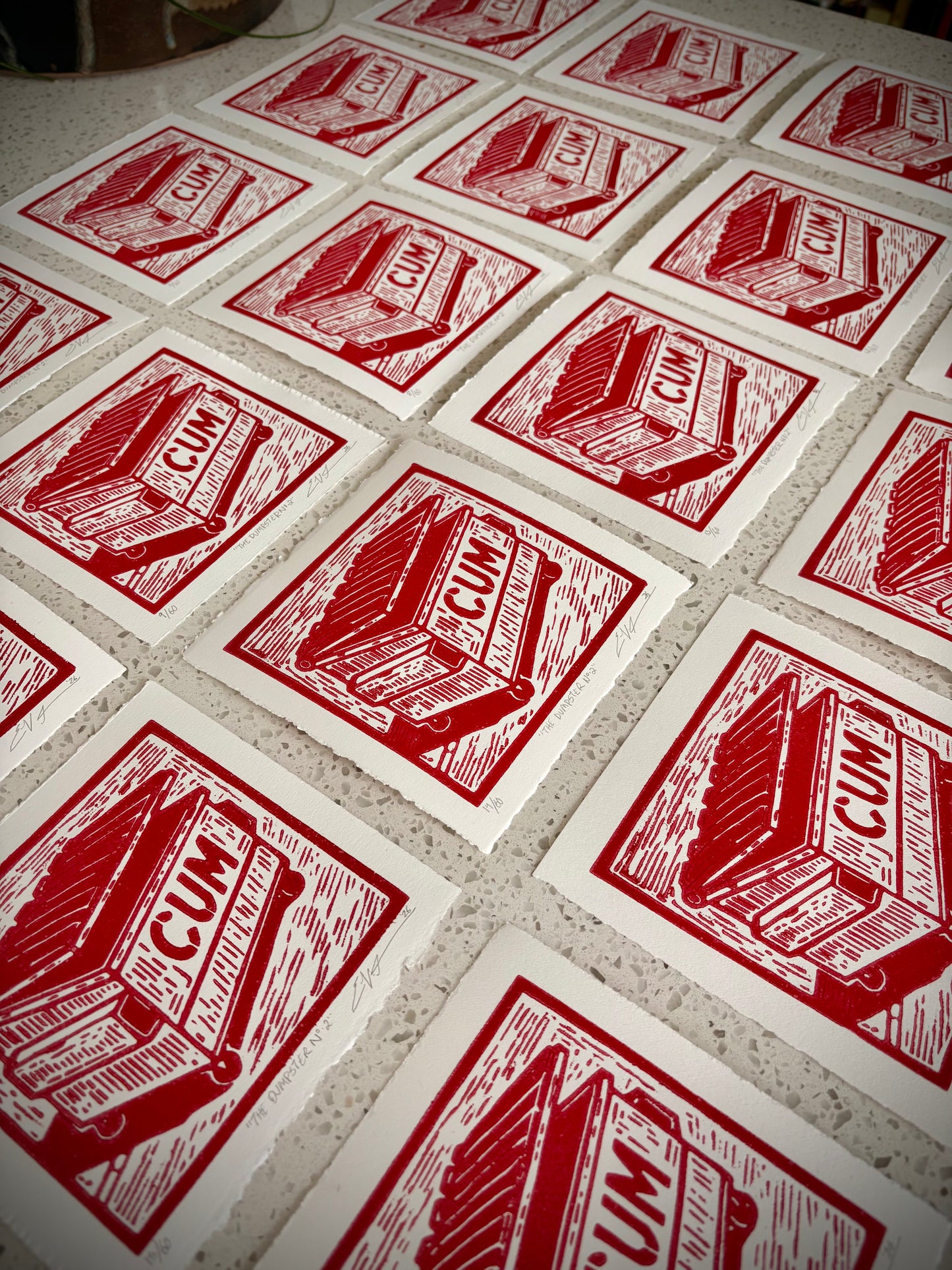 The Dumpster LINOCUT PRINT | Limited Edition Queero Gear