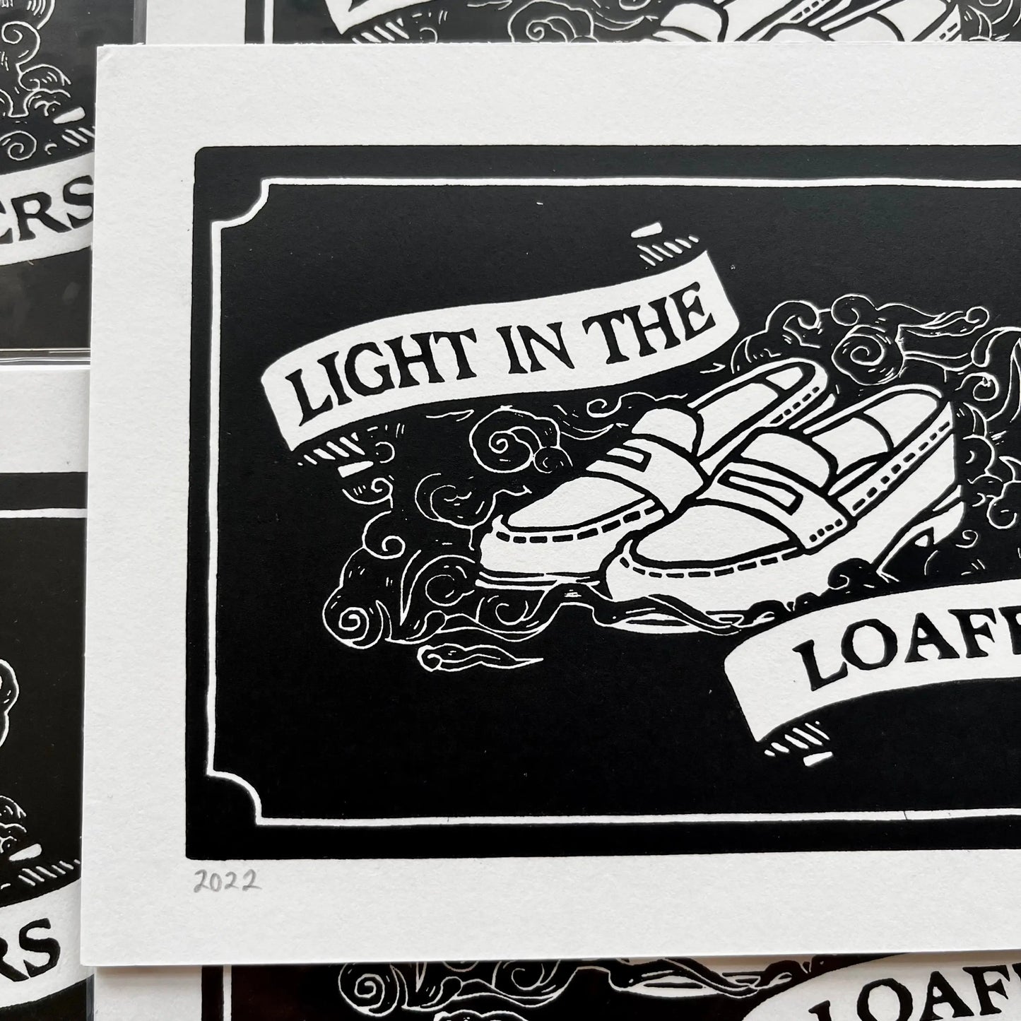 Light in the Loafers LINOCUT PRINT Queero Gear