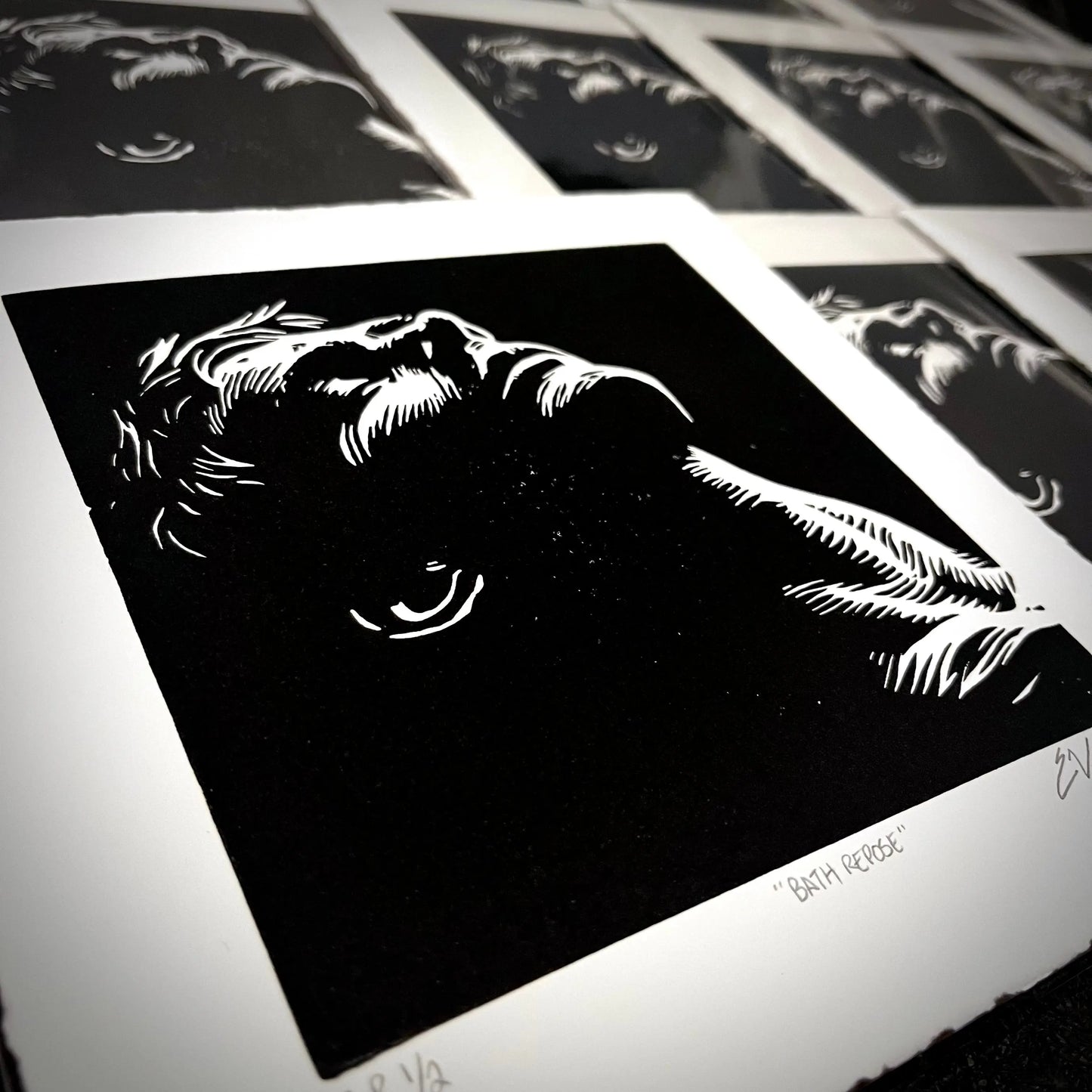 Bath Repose LINOCUT PRINT | Limited Edition Queero Gear