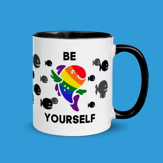 Be Yourself Gay Fish Mug Queero Gear