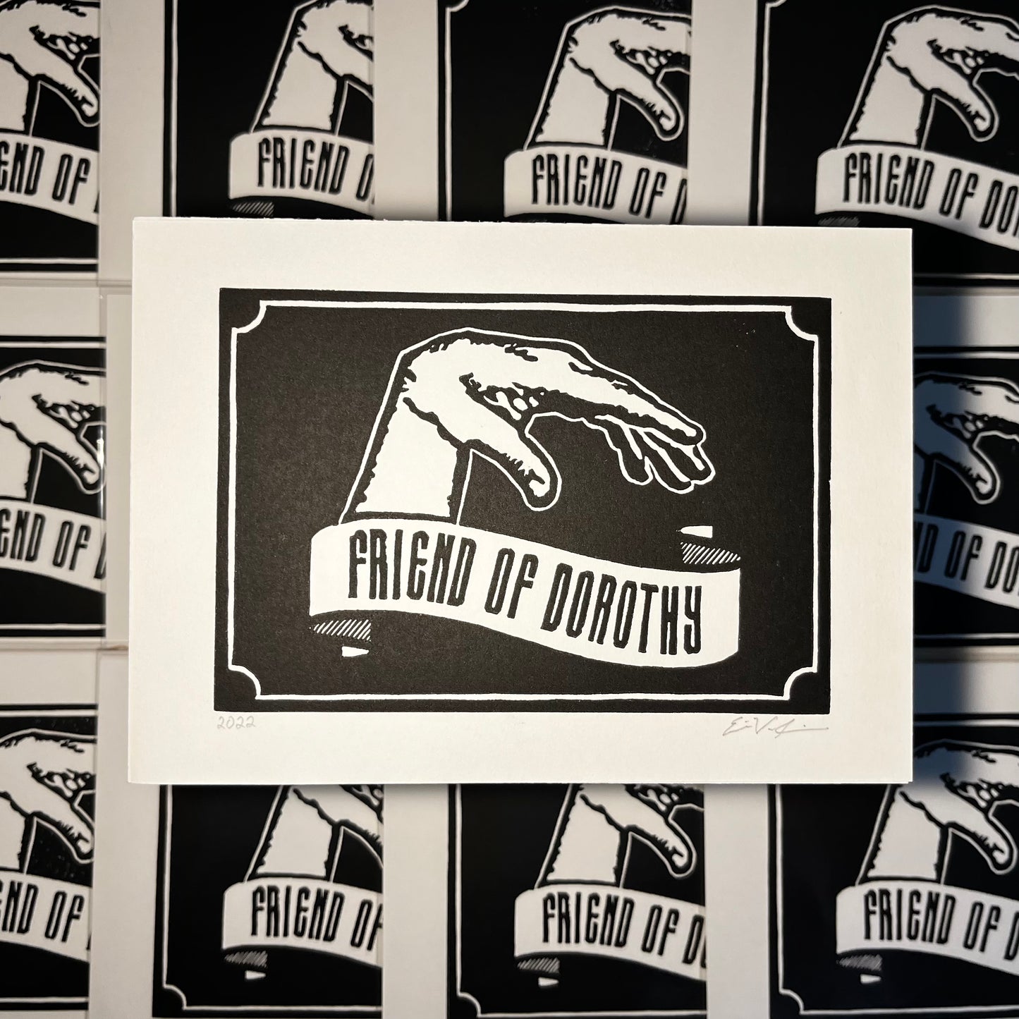 "Friend of Dorothy” LINOCUT PRINT Queero Gear