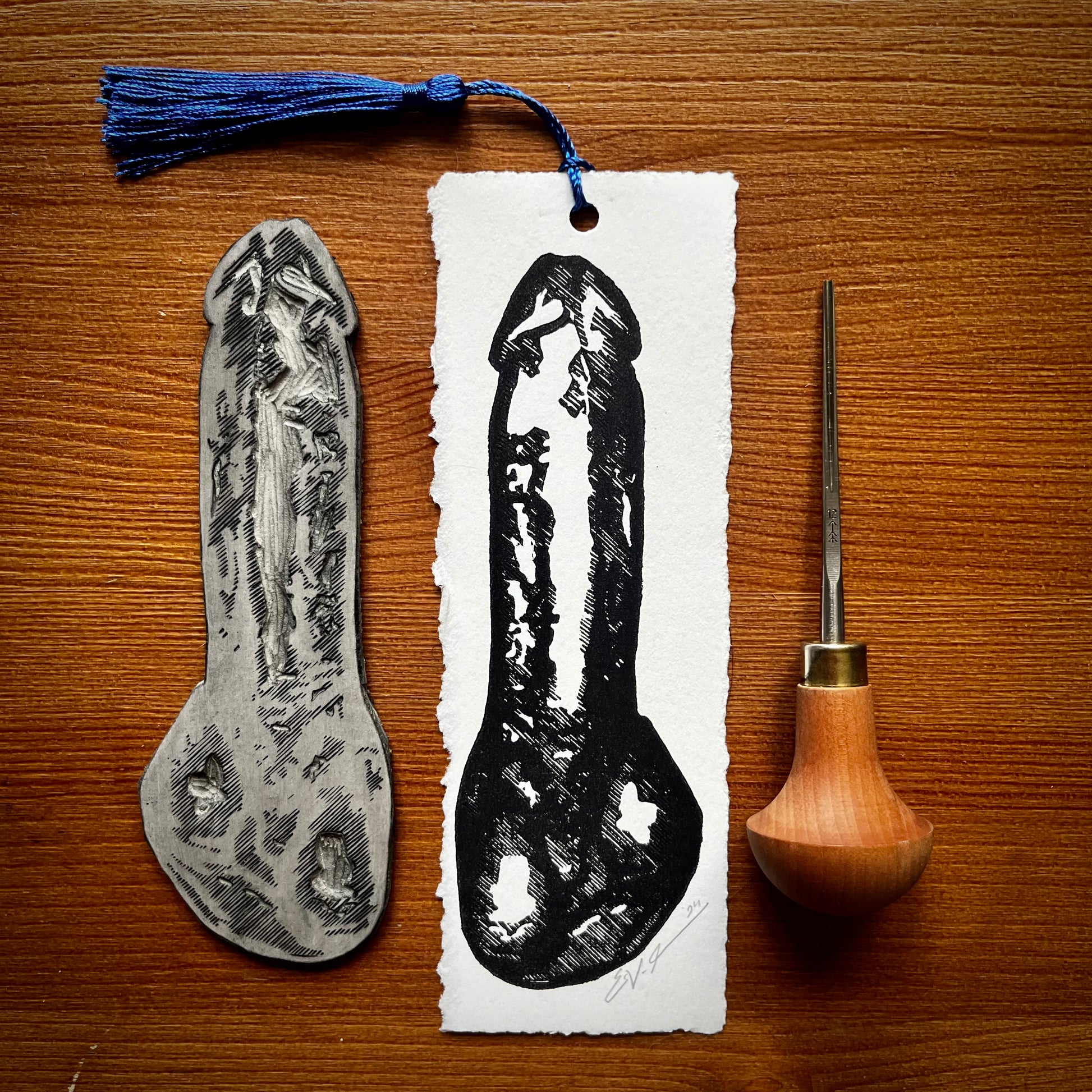 Good Boy Bookmark No. 1 | LINOCUT PRINT Queero Gear