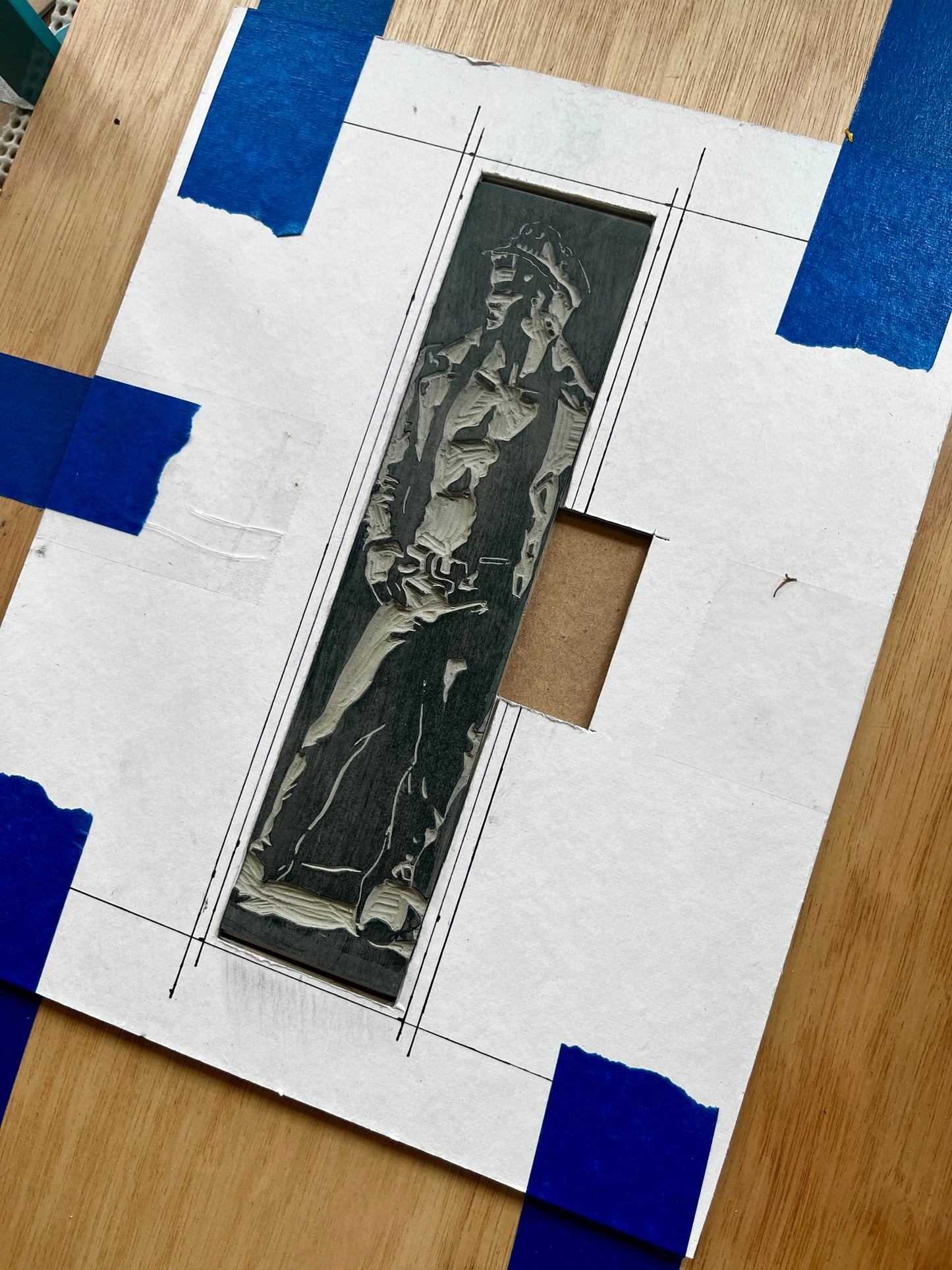 "Leather David" Bookmark | LINOCUT PRINT Queero Gear