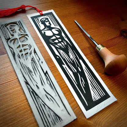 Good Boy Bookmark No. 3 | LINOCUT PRINT Queero Gear