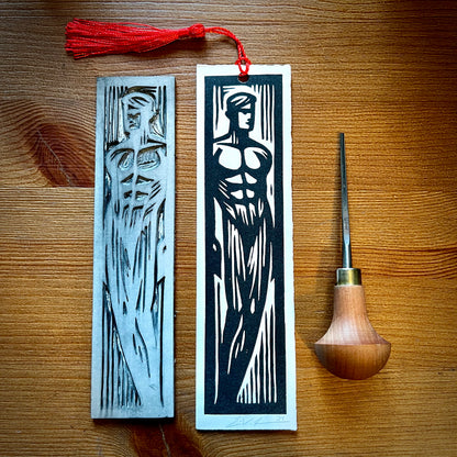 Good Boy Bookmark No. 3 | LINOCUT PRINT Queero Gear