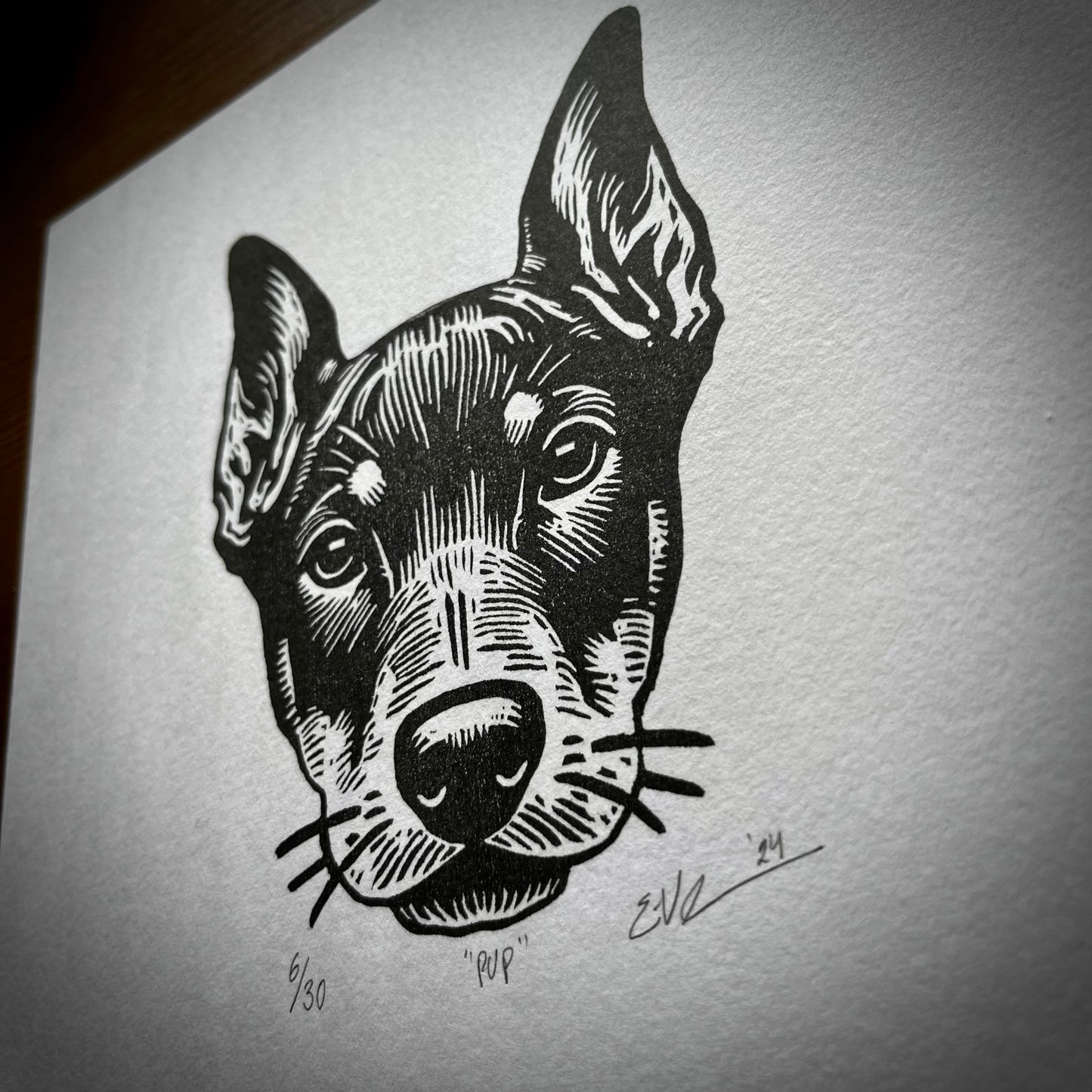 Pup LINOCUT PRINT | Limited Edition Queero Gear