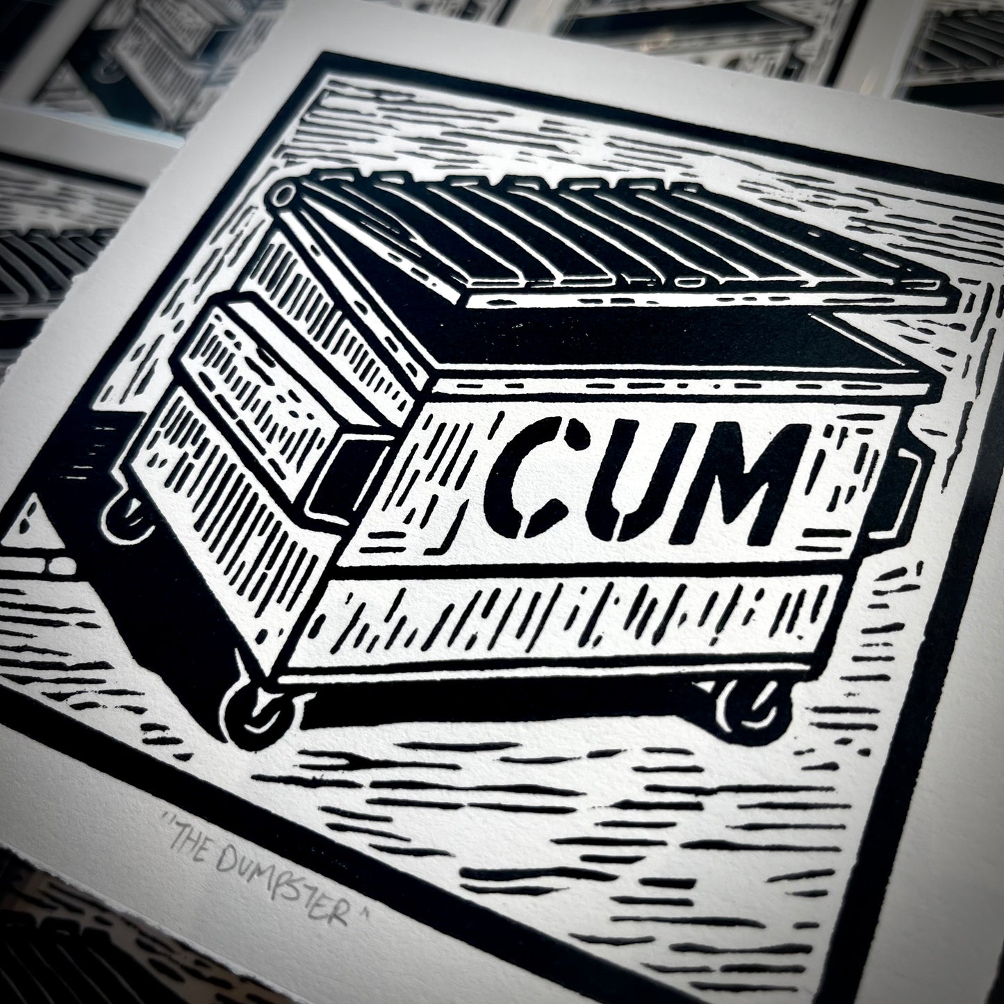 The Dumpster LINOCUT PRINT | Limited Edition Queero Gear