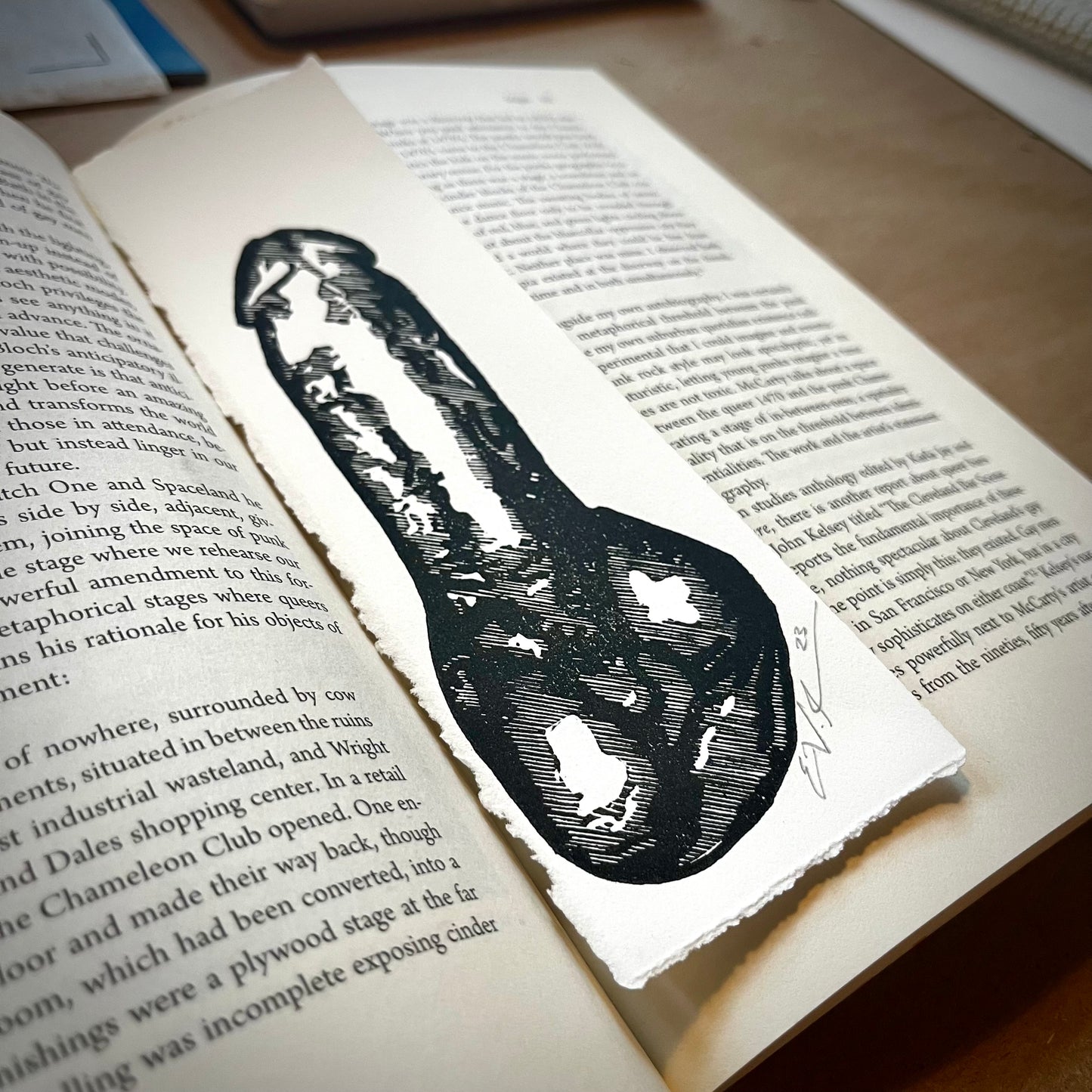 "Good Boy Bookmark No. 1" | LINOCUT PRINT Queero Gear