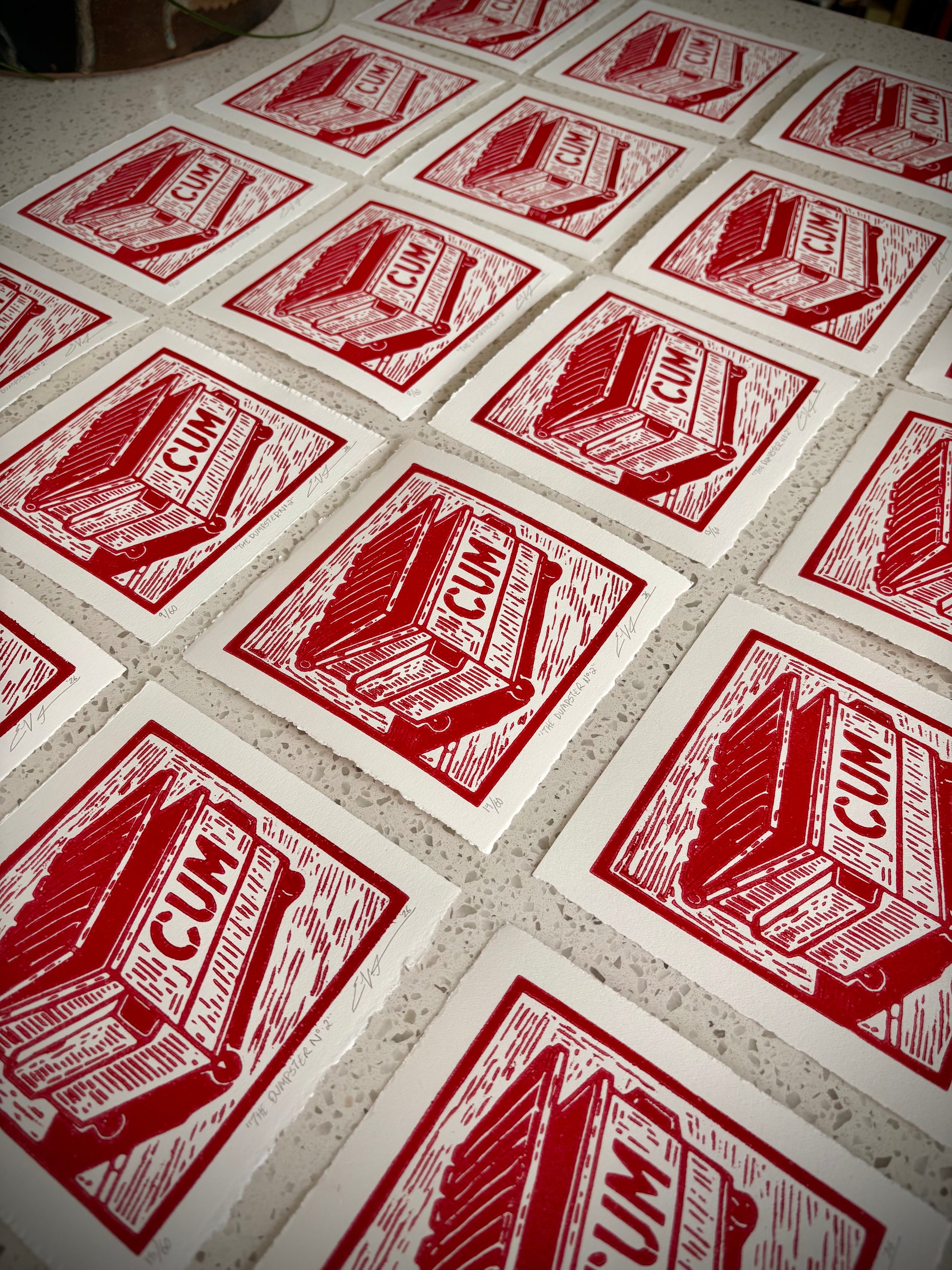 The Dumpster LINOCUT PRINT | Limited Edition Queero Gear