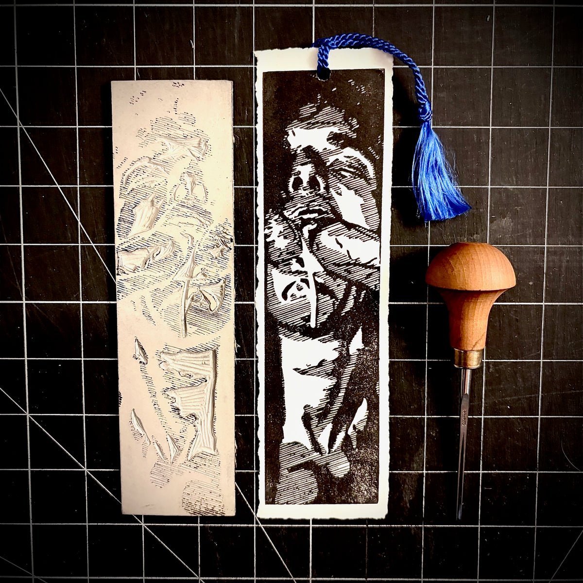 Good Boy Bookmark No. 4 | LINOCUT PRINT Queero Gear