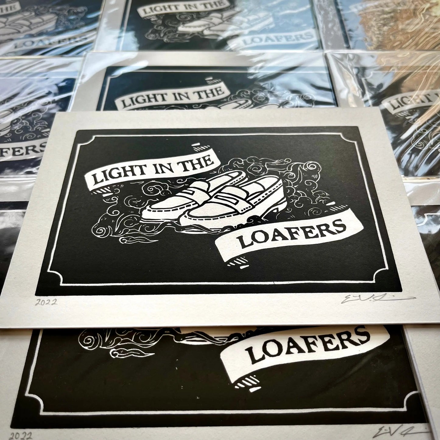 Light in the Loafers LINOCUT PRINT Queero Gear