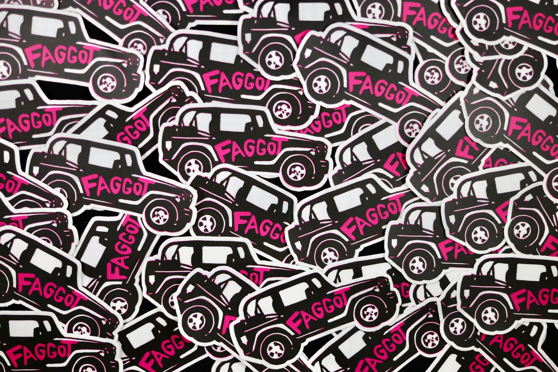 F*gg*t Jeep Sticker - Queer As Folk Queero Gear