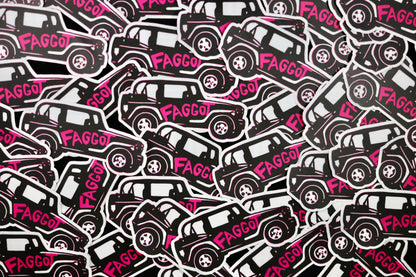 F*gg*t Jeep Sticker - Queer As Folk Queero Gear