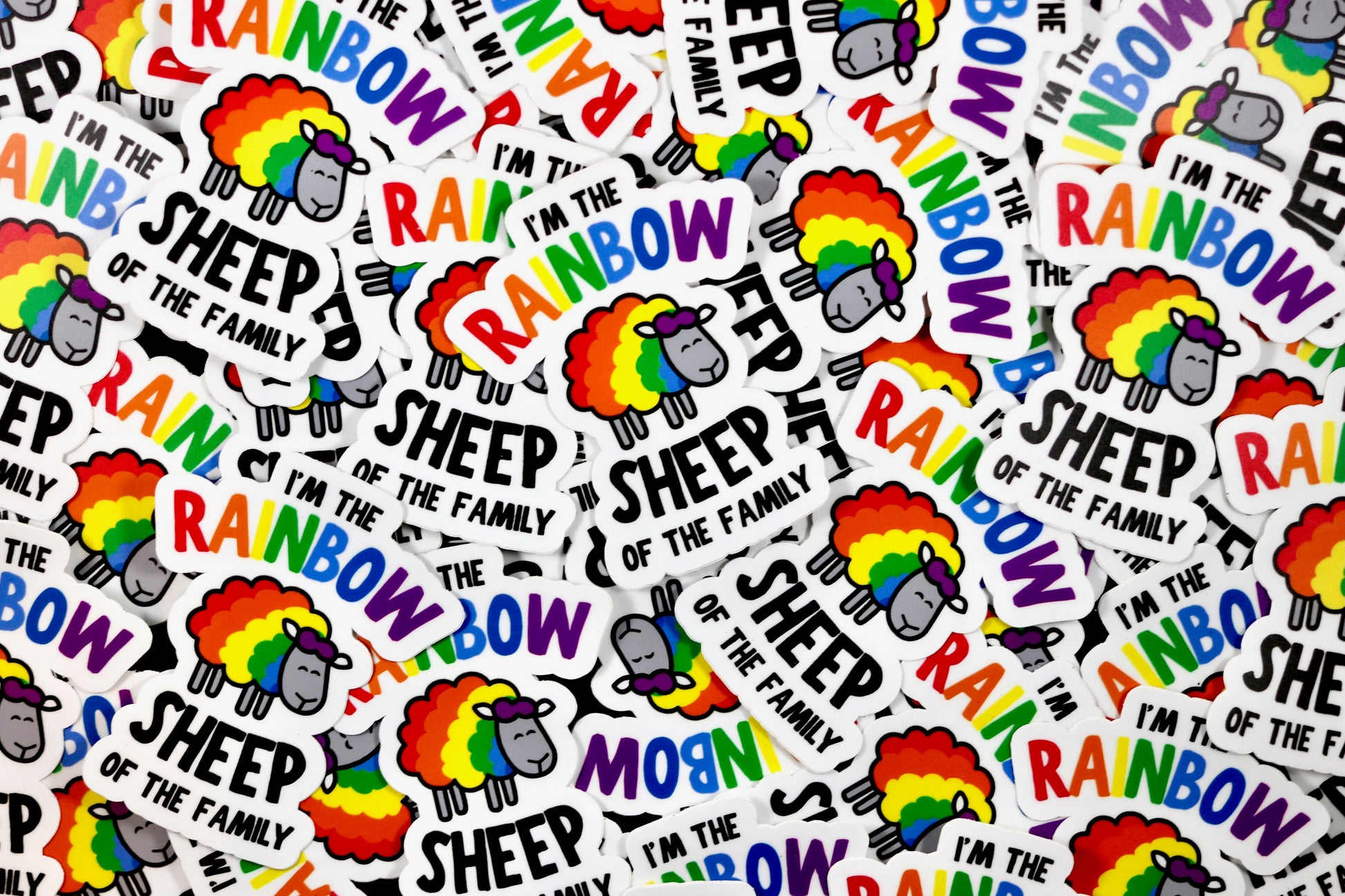 Rainbow Sheep Sticker Queero Gear
