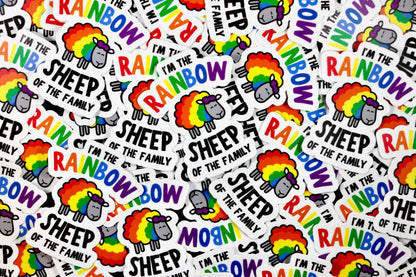 Rainbow Sheep Sticker Queero Gear