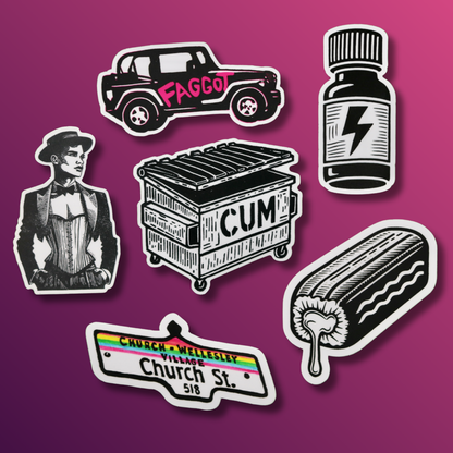 Linocut Sticker Bundle (6 stickers) Queero Gear