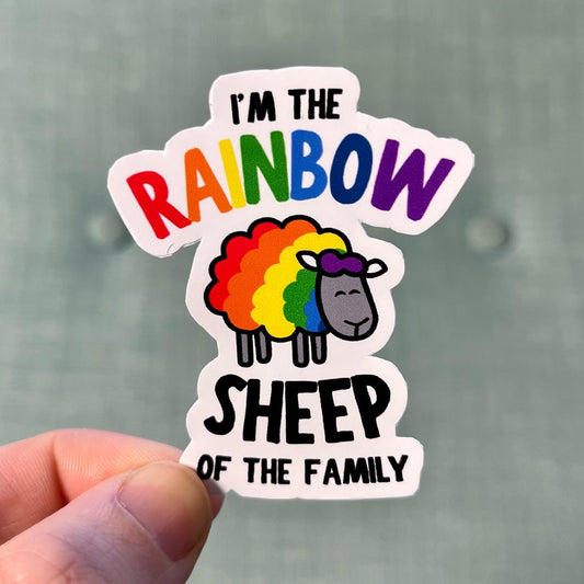 Rainbow Sheep Sticker Queero Gear