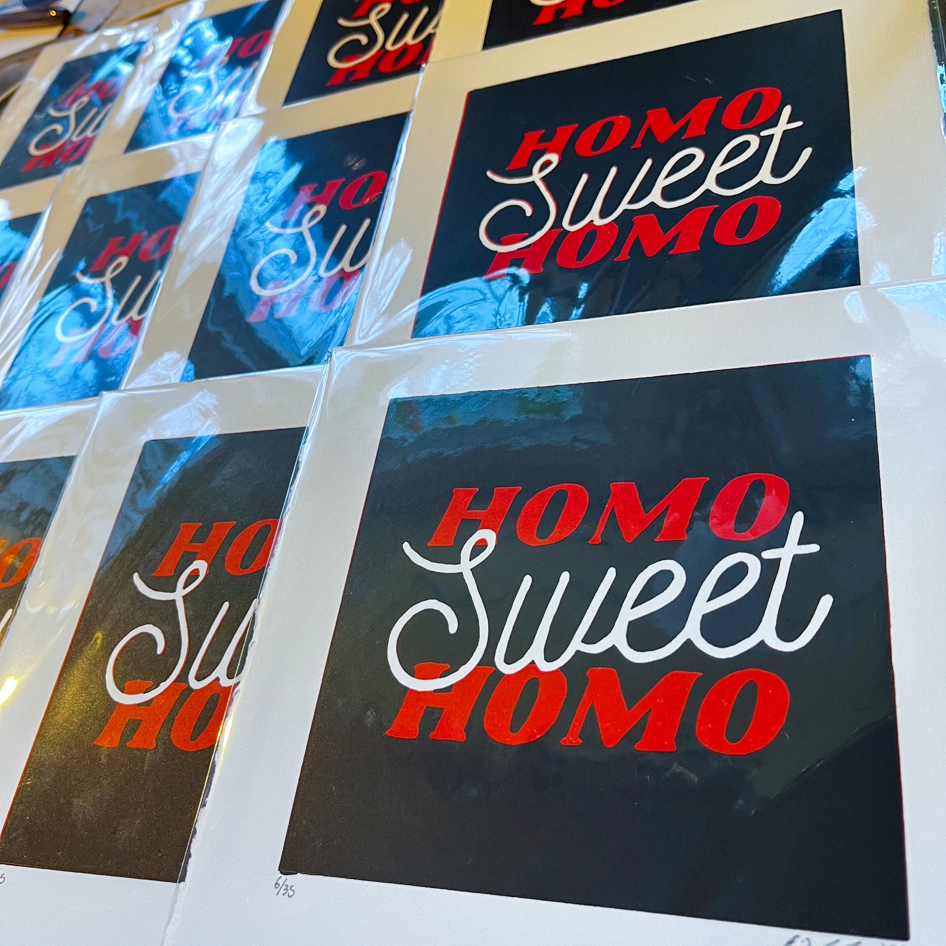 "Homo Sweet Homo No. 1” LINOCUT PRINT | Limited Edition Queero Gear