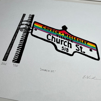 "Church St." LINOCUT PRINT | Limited Edition Queero Gear