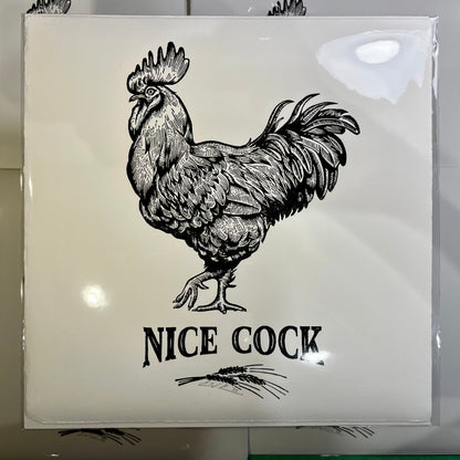 "Nice Cock” LINOCUT PRINT Queero Gear